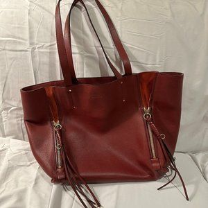 Chloe Burgundy Leather Tote Bag